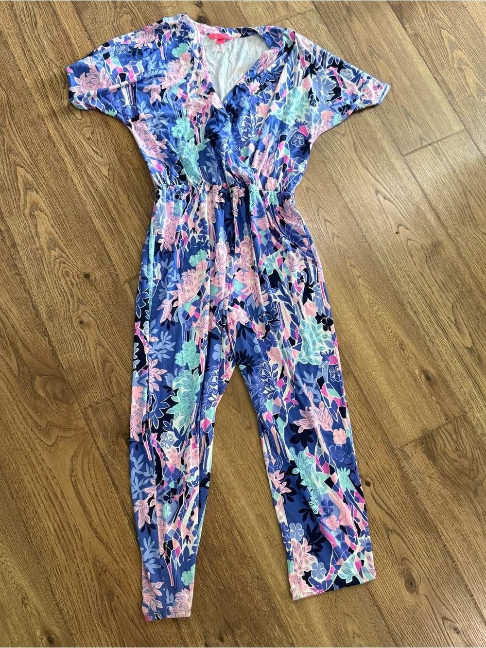 Lilly Pulitzer Maliyah Jumpsuit Blue Multi Color